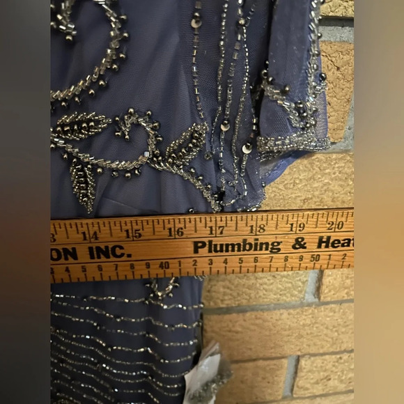 Pisarro Nights Purple Embellished Midi Dress - Picture 7 of 9